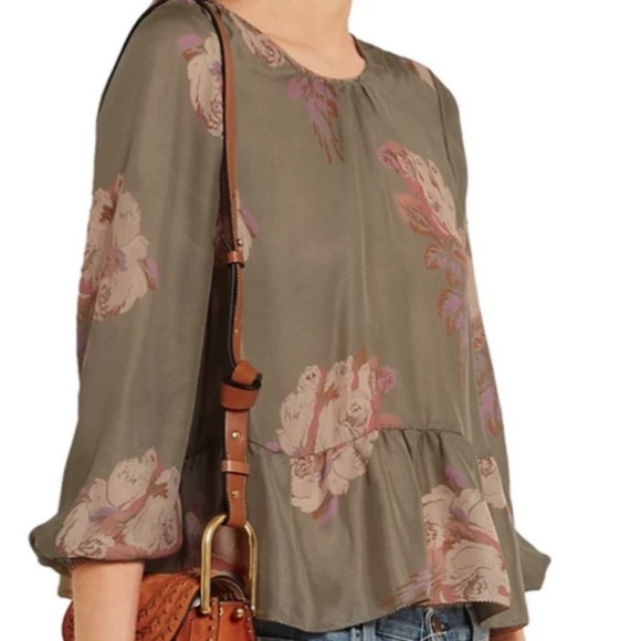 The Great Printed Silk Boho Top Size M - Picture 6 of 9